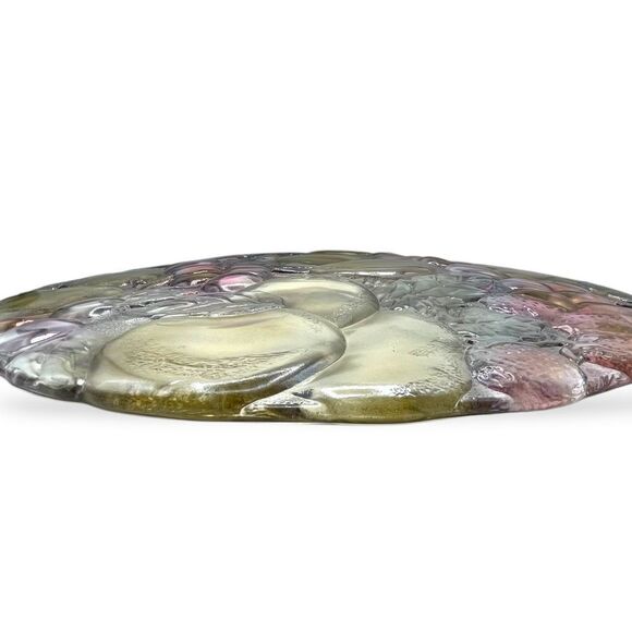 Indiana Glass Rainbow Garden Fruit Textured Glass Round Serving Platter - Picture 10 of 13